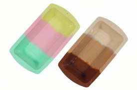 Molde silicona tricolor budin ingles  chico